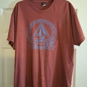 Volcom Men's Brick Red Graphic Tee